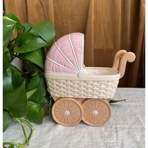Rare Vintage Baby Carriage Planter